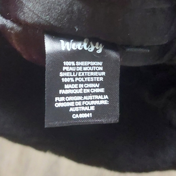 Woolsey new trappers sheep skin hat. Black can be worn 2 ways - Picture 7 of 14